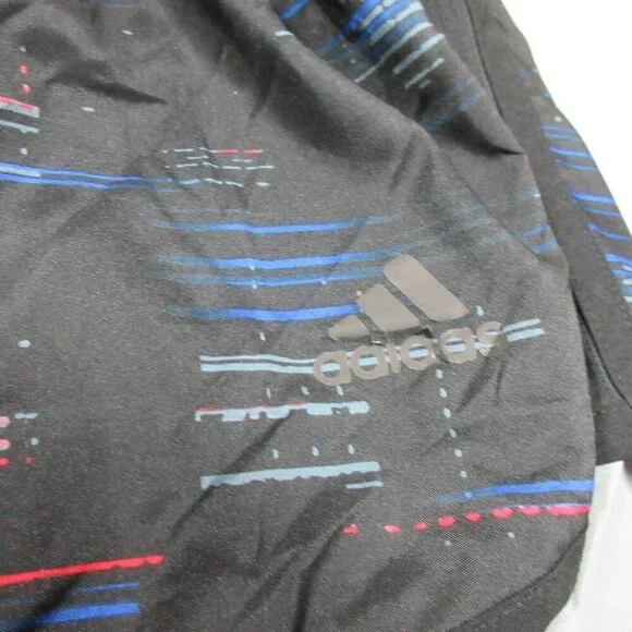 adidas womens black blue gray red lines Energy Climalite running shorts XS - Picture 3 of 5